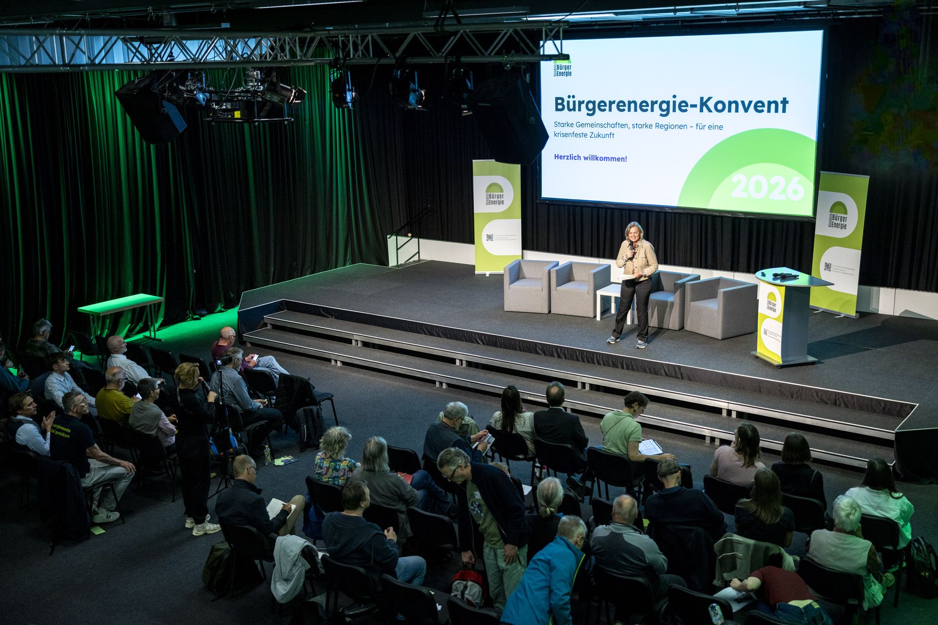 Presentation during the event. ©Bündnis Bürgerenergie/Silke Reents